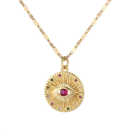 Boho Evil Bllue Eye Necklace for Women Men Snake All-seeing Eye Collar Necklace