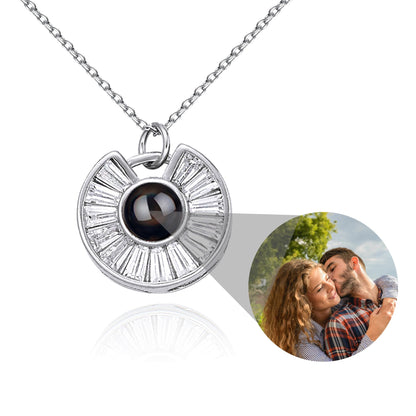 Custom Photo Necklace Flower Necklace Valentine&