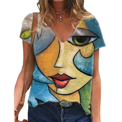 V Neck Tshirt Women&