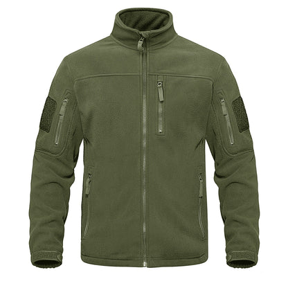 Full Zip Up Tactical Army Fleece Jacket Military Thermal Warm Outwear Windbreaker