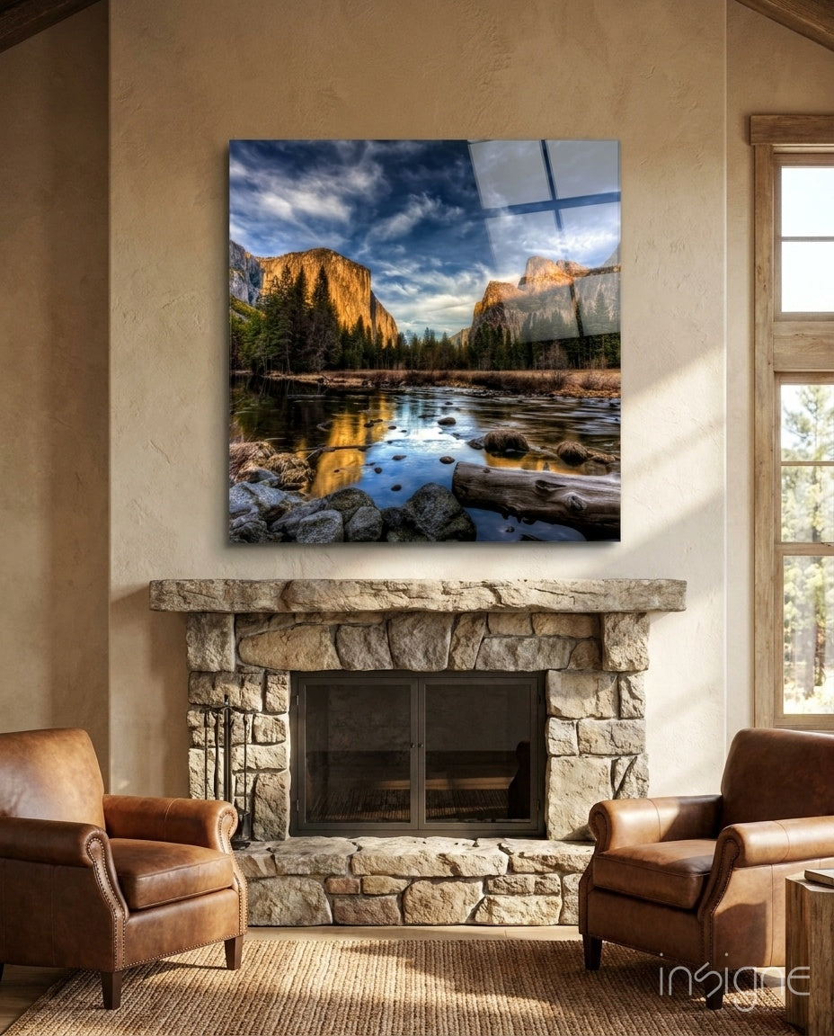 Lakeside Glass Wall Art