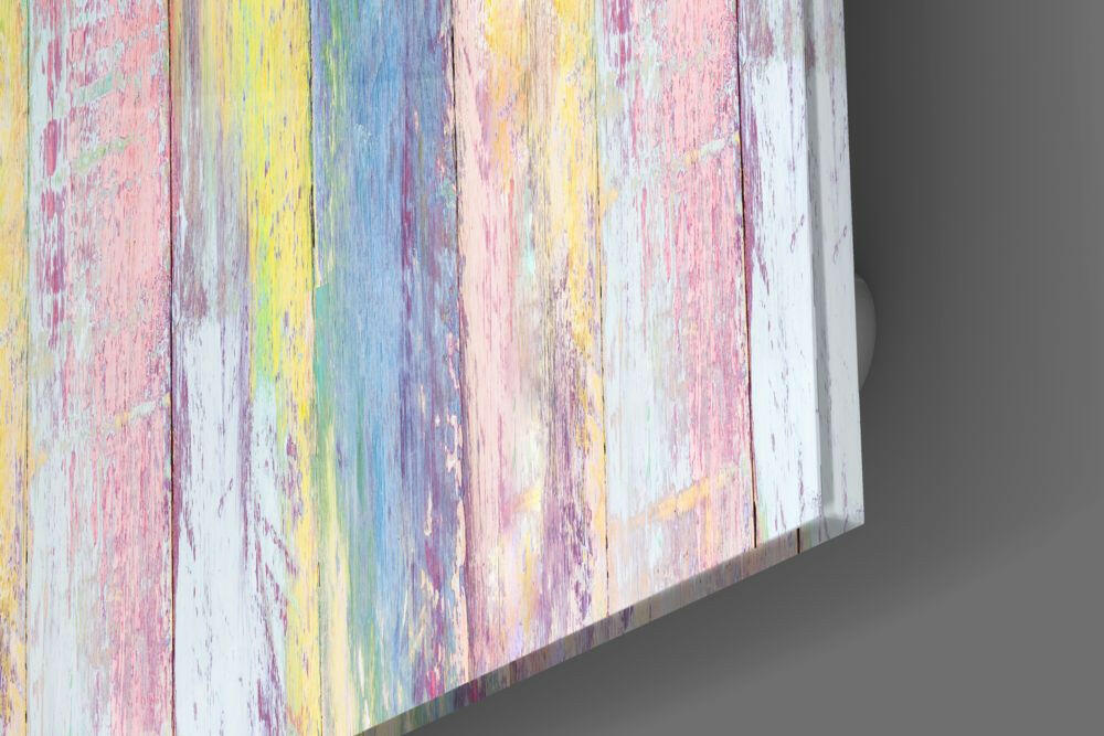 Wooden Patterned Glass Wall Art