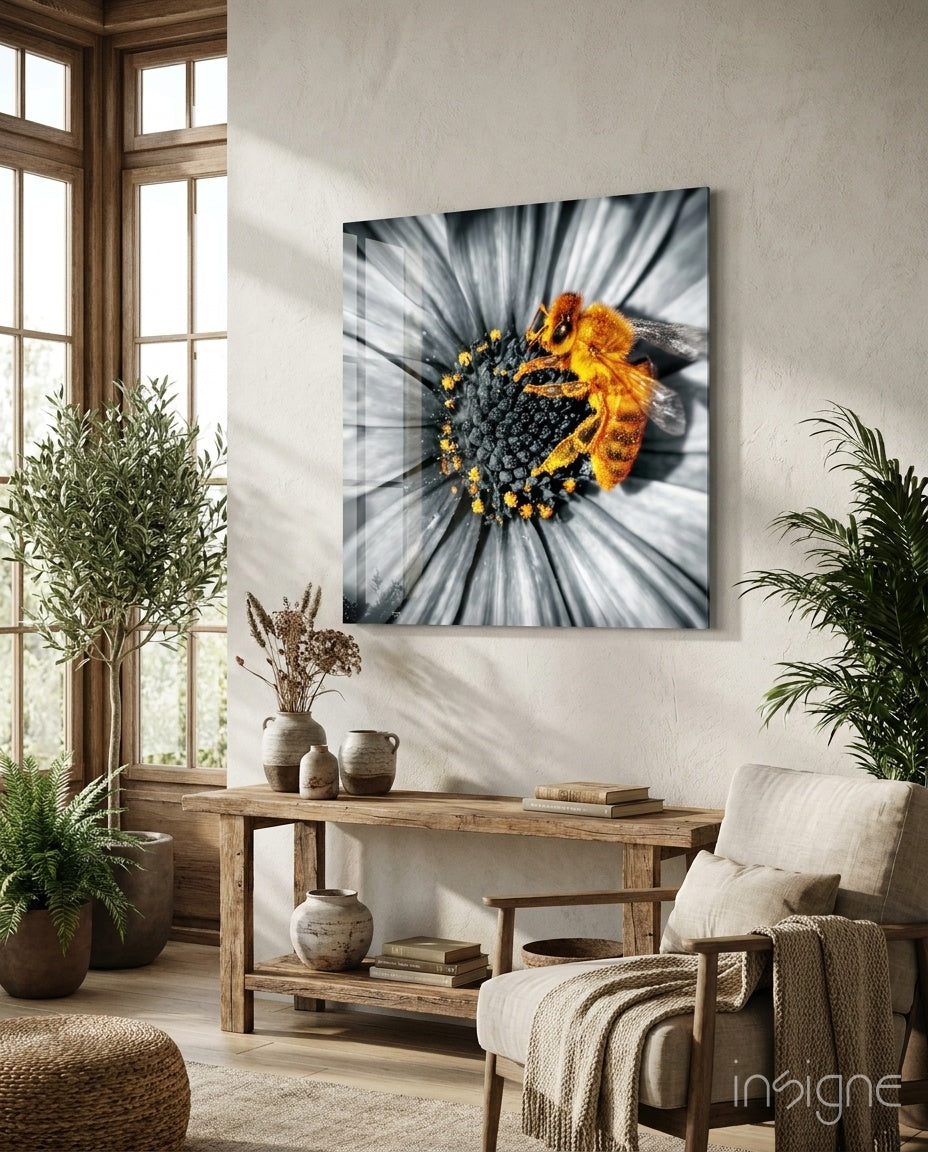 Bee Glass Wall Art