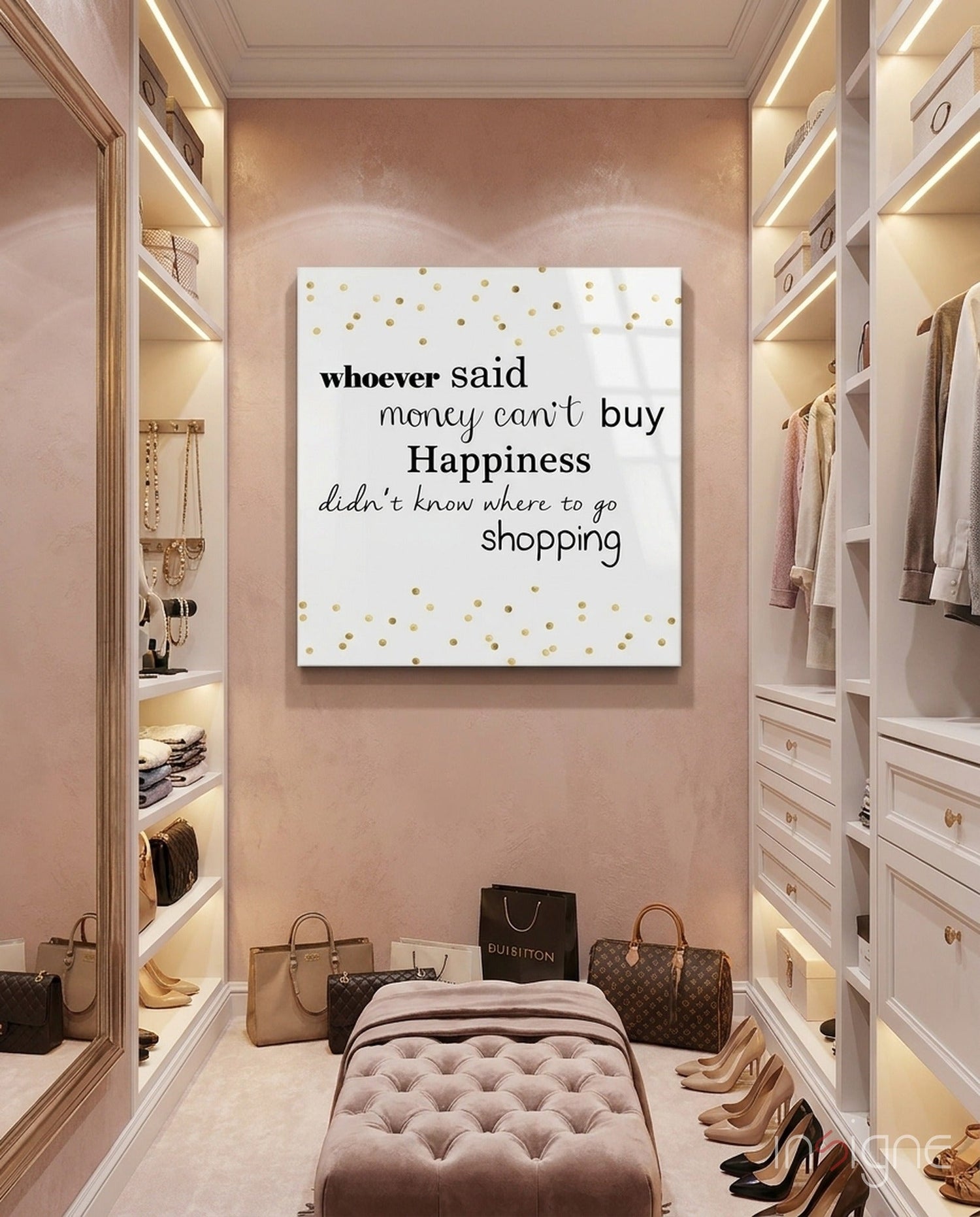 Shopping Glass Wall Art