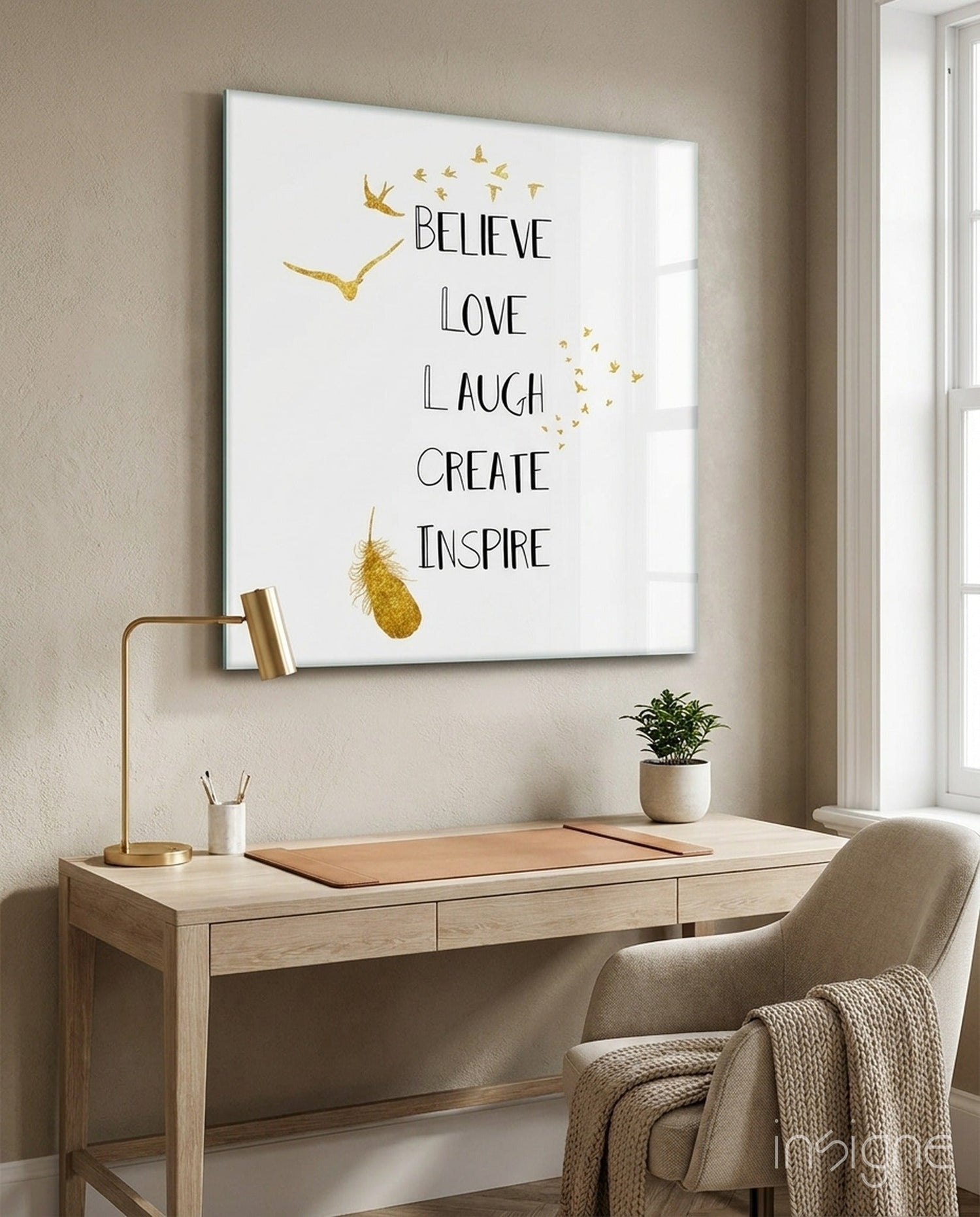 To Believe Glass Wall Art