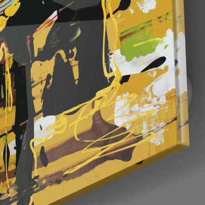 Pink And Yellow Graffiti Eye Glass Wall Art