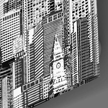 Solitude in the Crowd Glass Wall Art