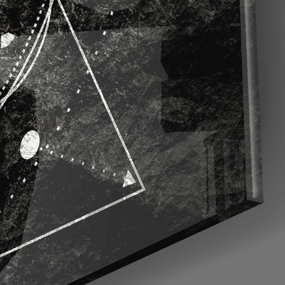 Lines of the Triangle Glass Wall Arts