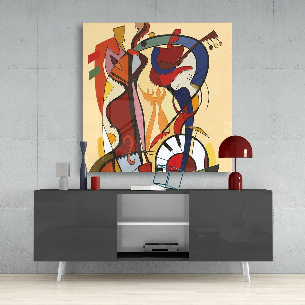 Wild Party Color Splash Glass Wall Art