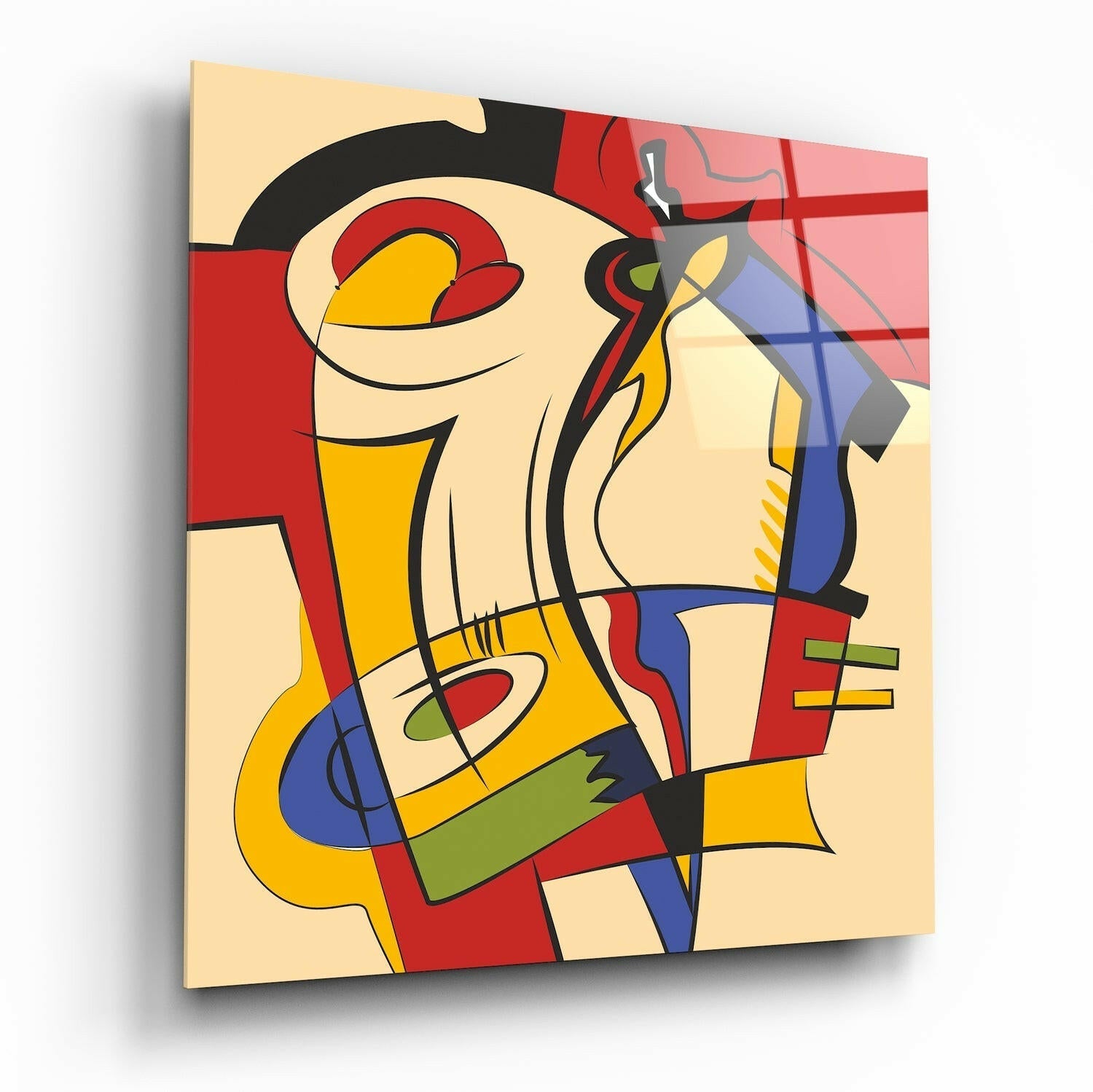 Vibrant Pop Expression Glass Wall Art