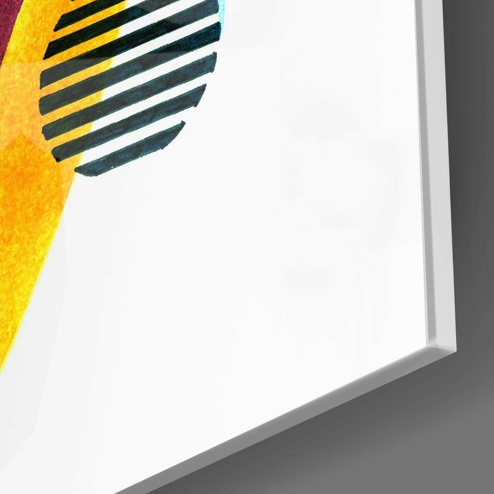 Colorful Cubist Face Glass Wall Art
