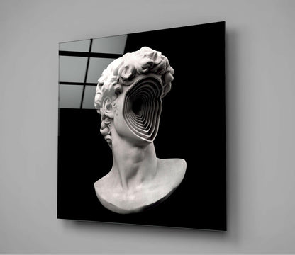 Sculpture Head Glass Wall Art