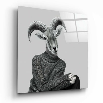 Lady Antelope Glass Wall Art