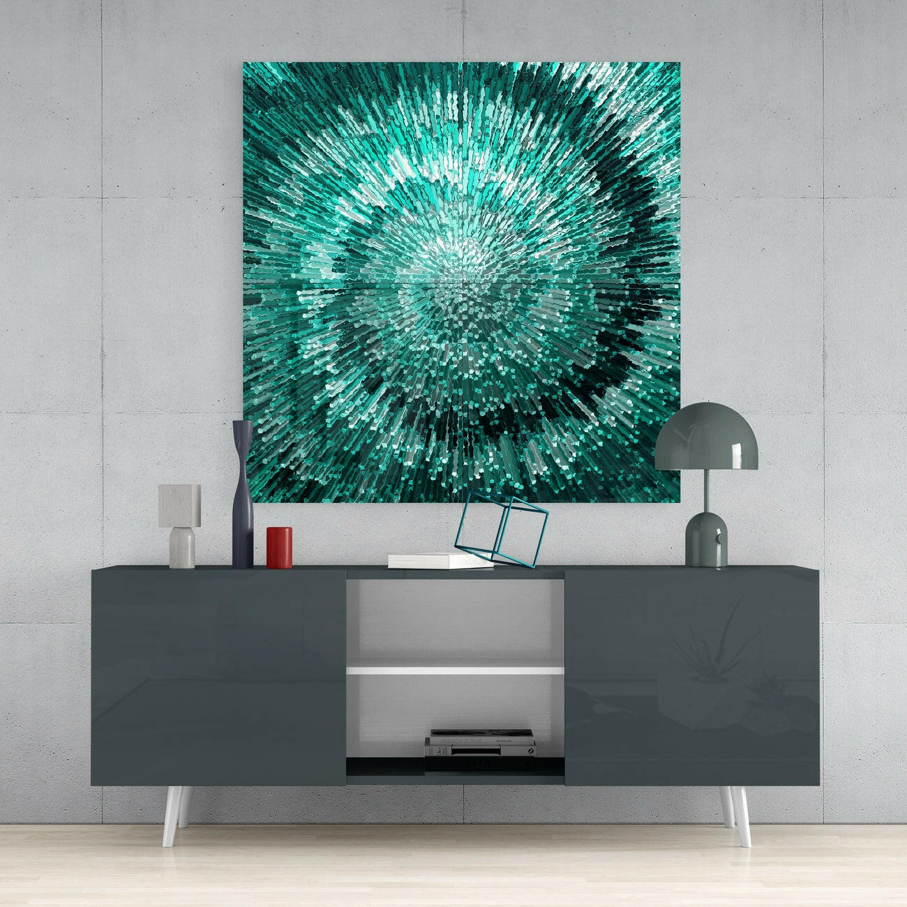 Cycle of Green Glass Wall Art