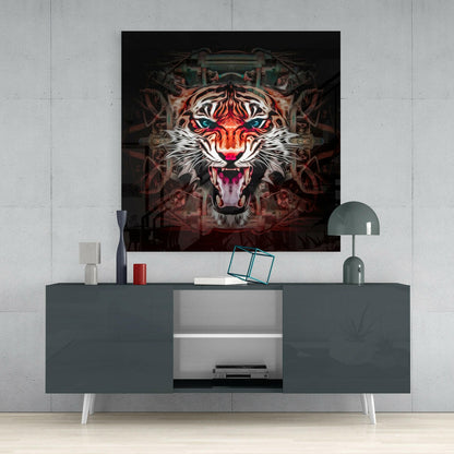 The Punishment Of The Lion Glass Wall Art