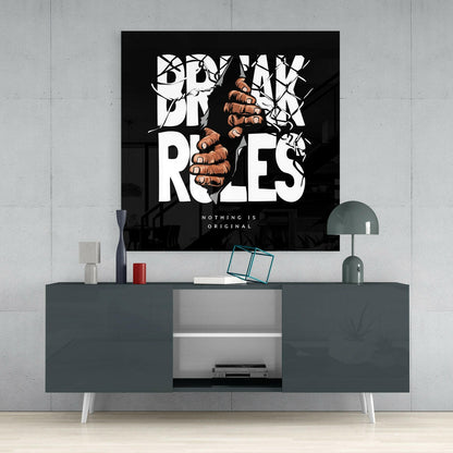 Rule Breaker Glass Wall Art