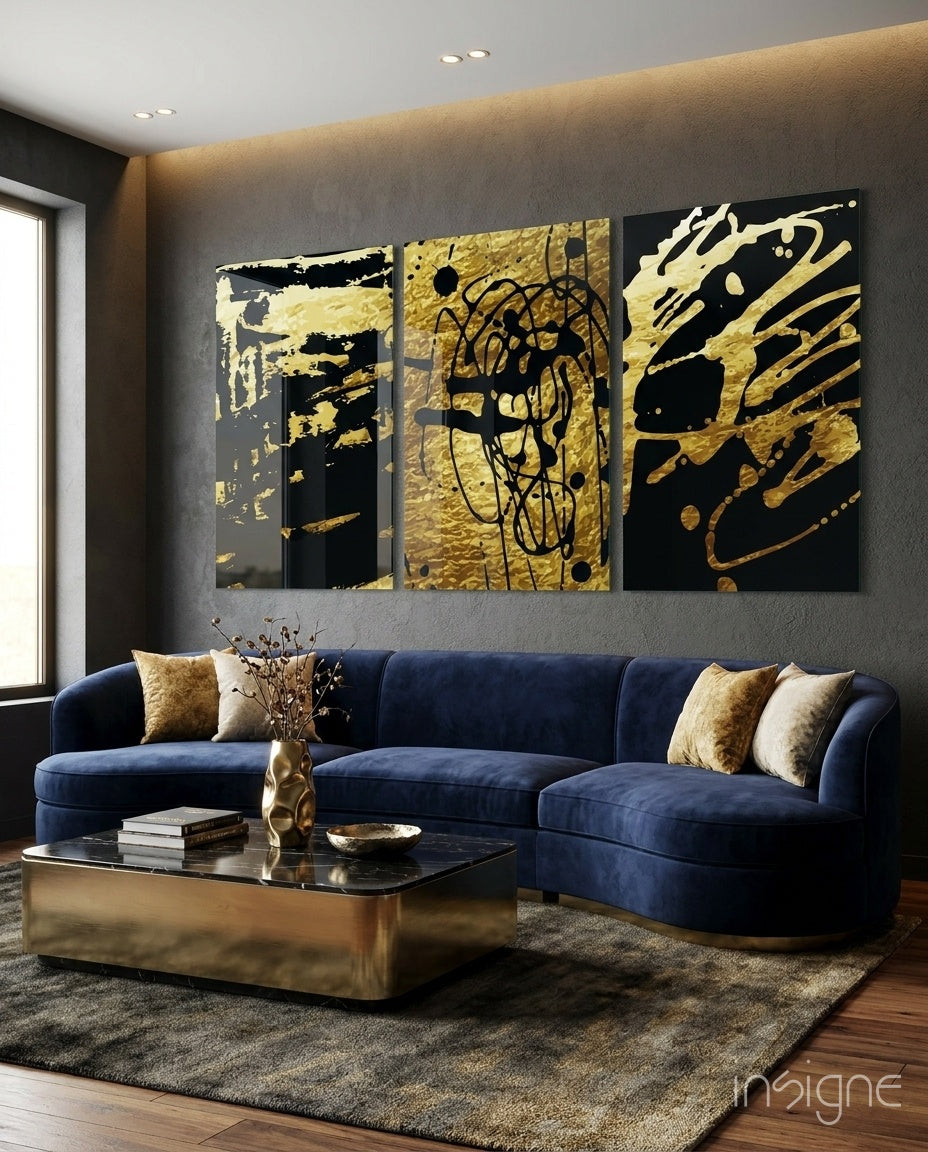 Abstract Doodles Mega Glass Wall Art