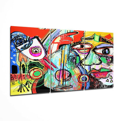 Abstract Cello Mega Glass Wall Art