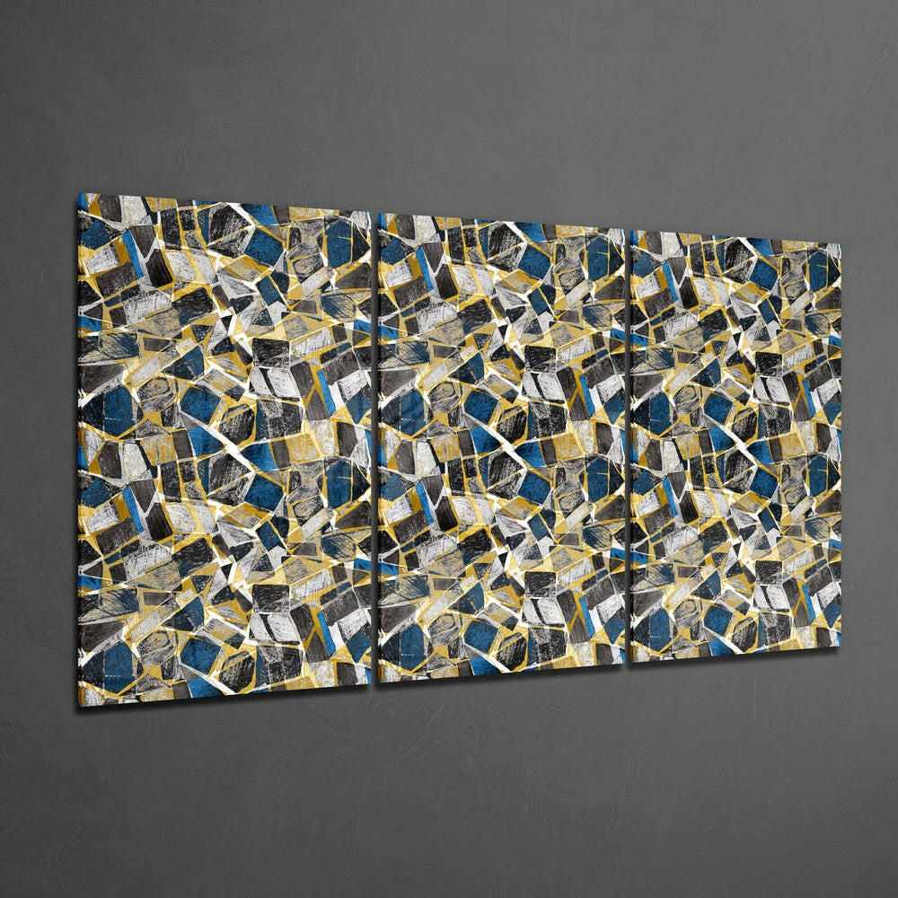Colored Shapes Glass Wall Art