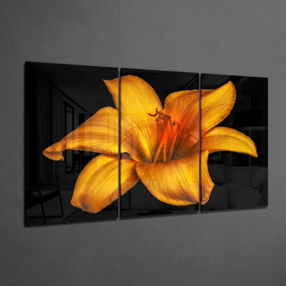 Flower - Orange Lilium Glass Art