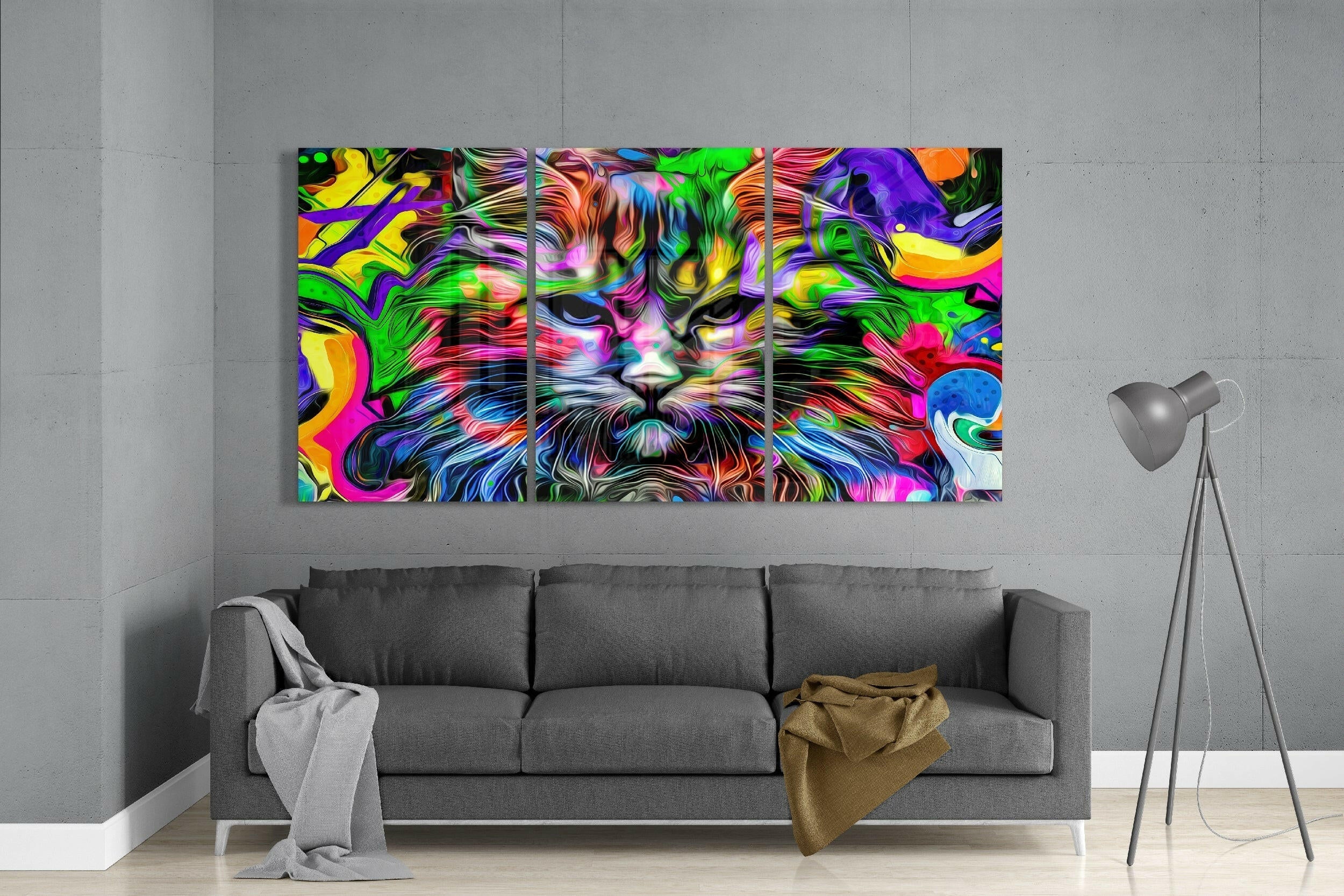 Cat Glass Art