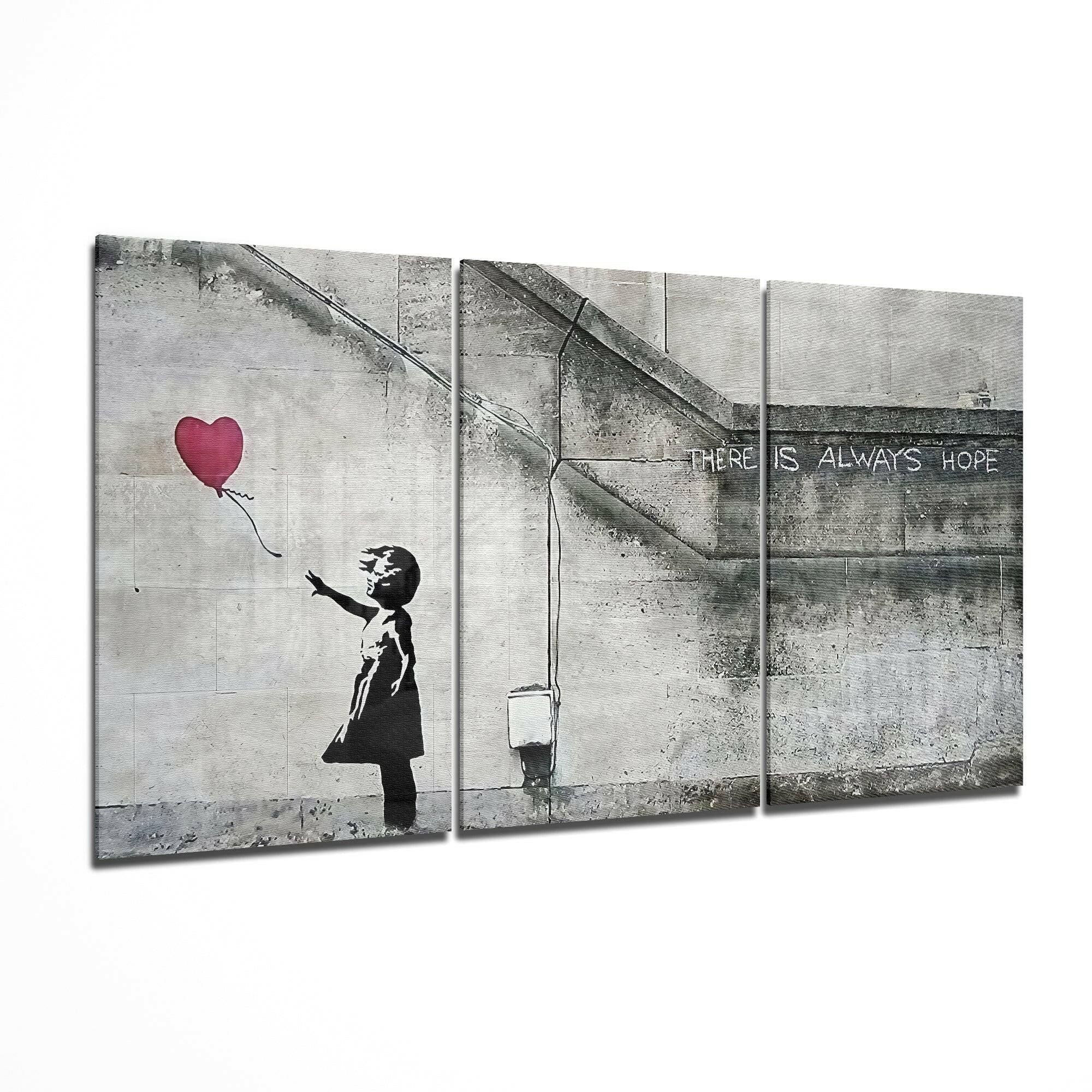 Heart Balloon Street Stencil Glass Art