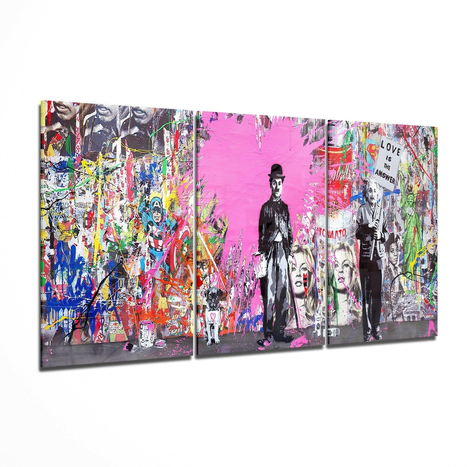 Silent Film Tramp Street Art Glass Art
