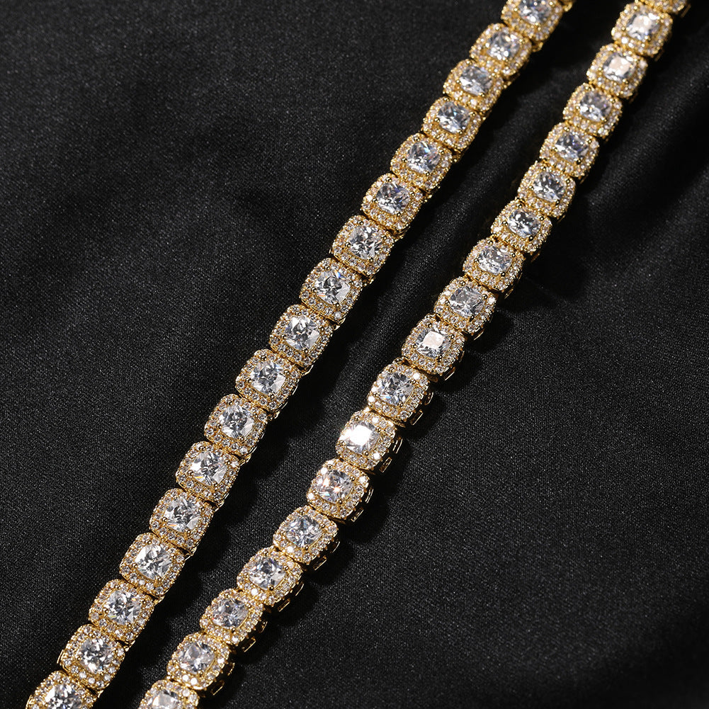 mens gold Gold Plated Rock Candy Chain necklace