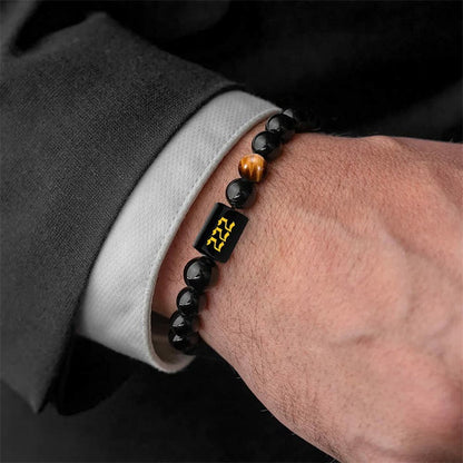 Obsidian Number 000-999 Bracelet