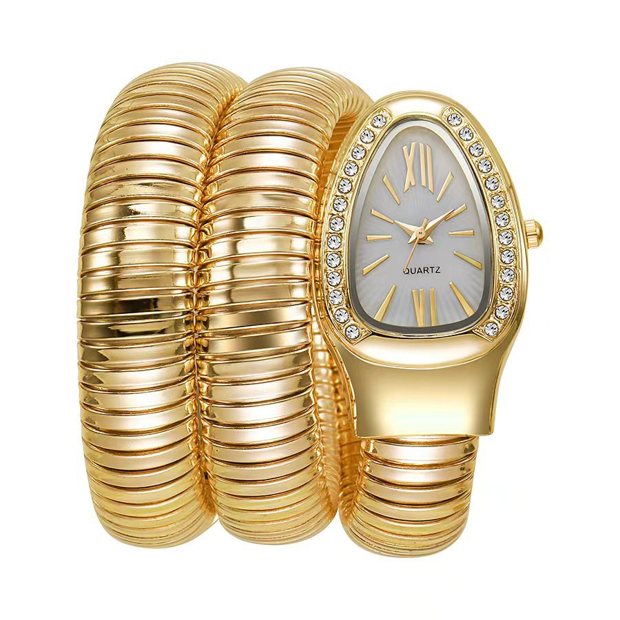 Snake-shaped watch, fashionable women&