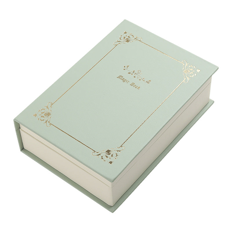 Retro PU leather flip book large-capacity jewelry organizer