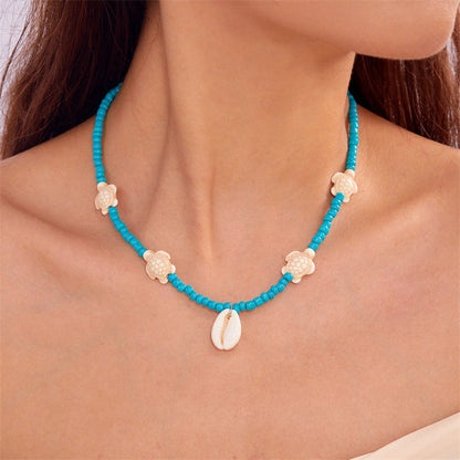 starfish necklace pearl multi-layer stacking necklace