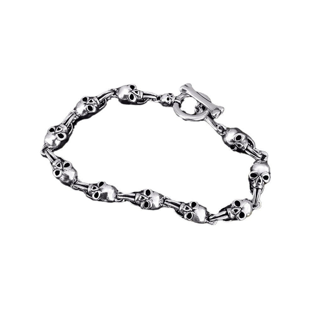 Retro and trendy skull bracelet