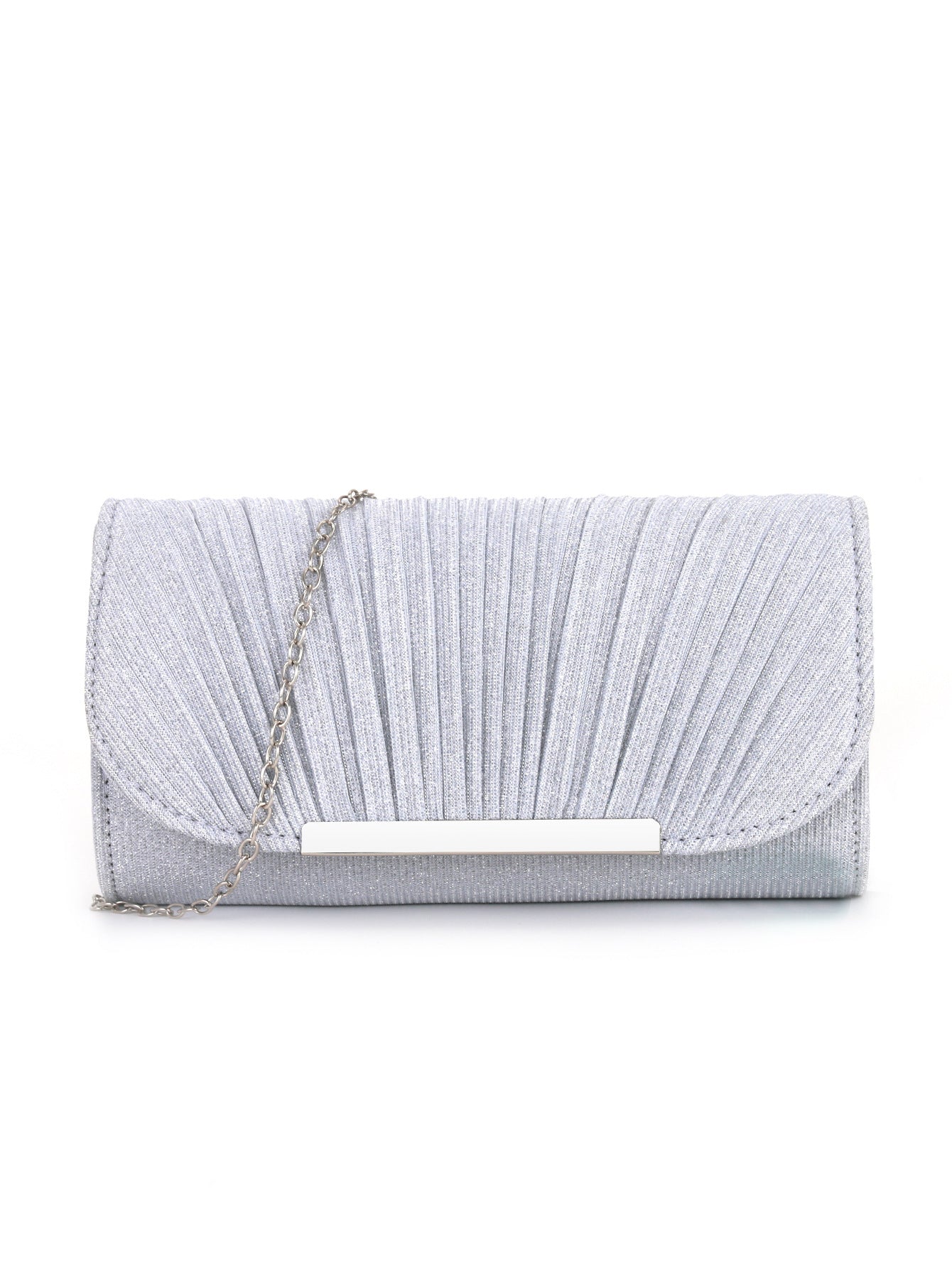 Pleated high sewing round bottom hand-held evening bag