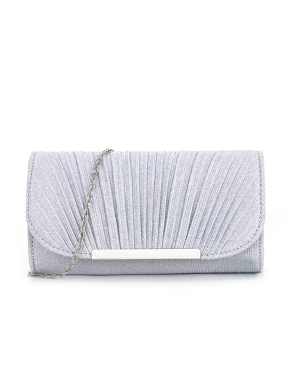 Pleated high sewing round bottom hand-held evening bag