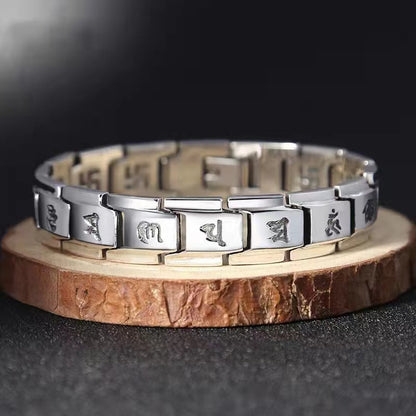 Simple and domineering six-syllable mantra bracelet