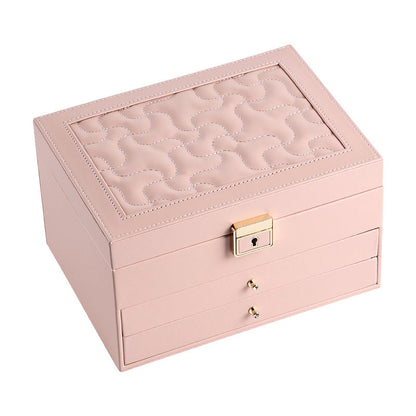 European multi-layer household PU leather jewelry box
