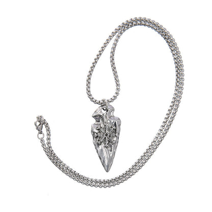 Nordic Viking triangular shield compass necklace