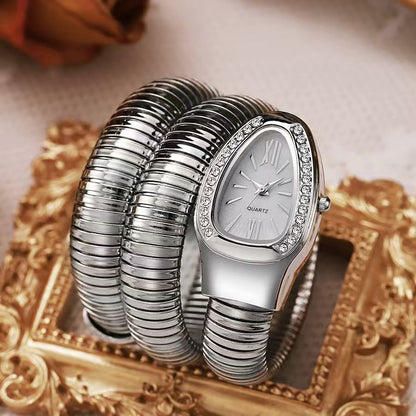 Snake-shaped watch, fashionable women&