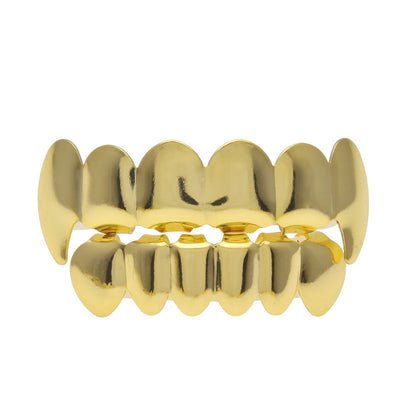 Hip-hop polished braces with gold electroplating