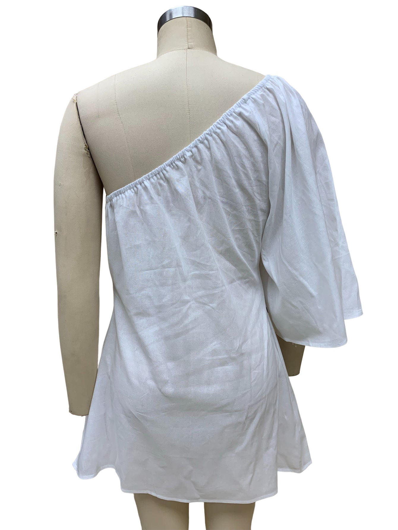 2023 Loose Slim Slanted Shoulder Short Dress