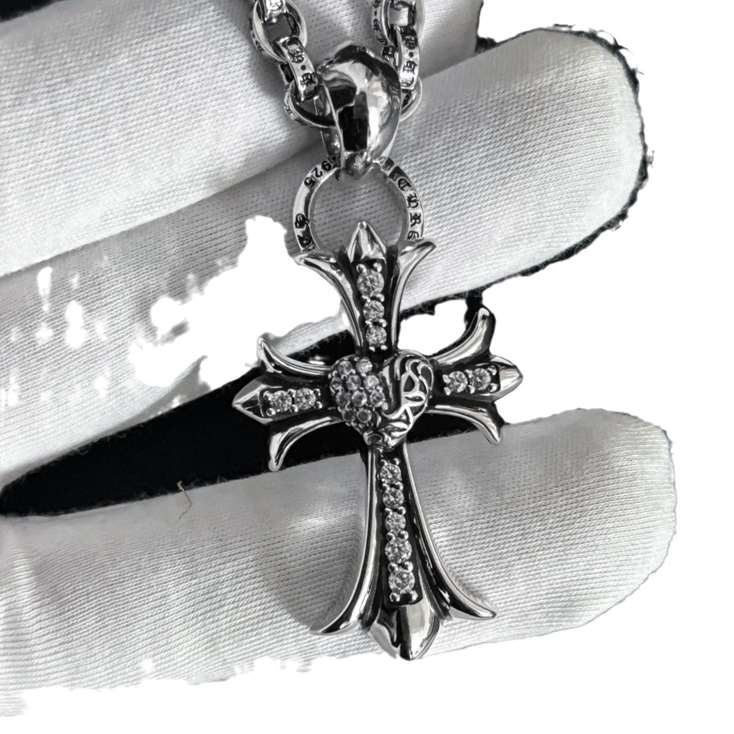 cross love letter chain necklace
