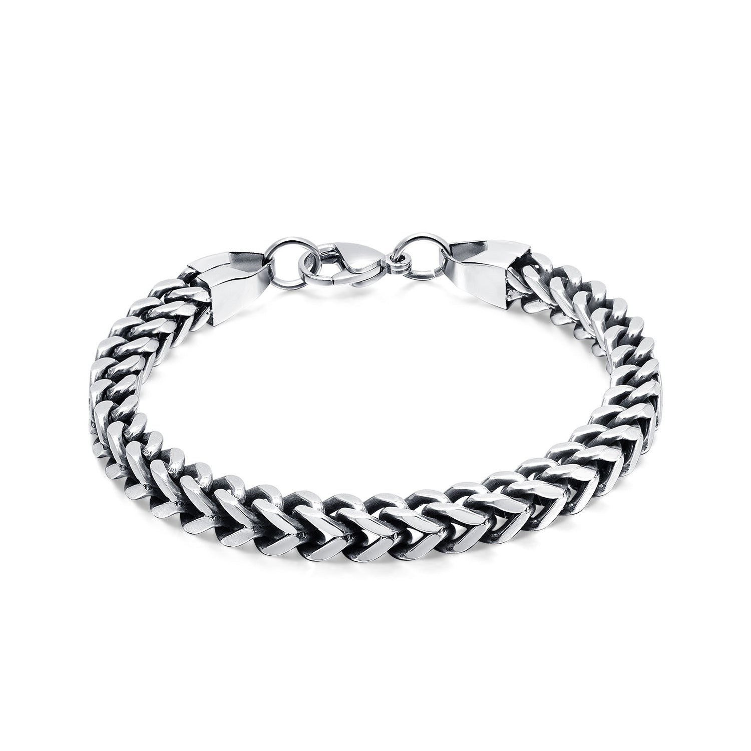 Stainless steel round grinding Cuban bracelet