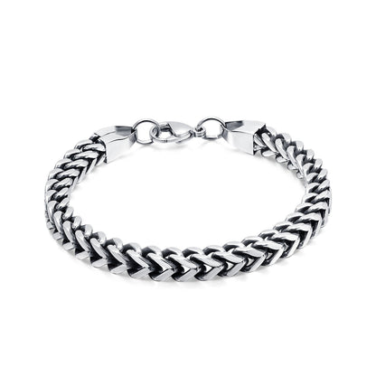 Stainless steel round grinding Cuban bracelet