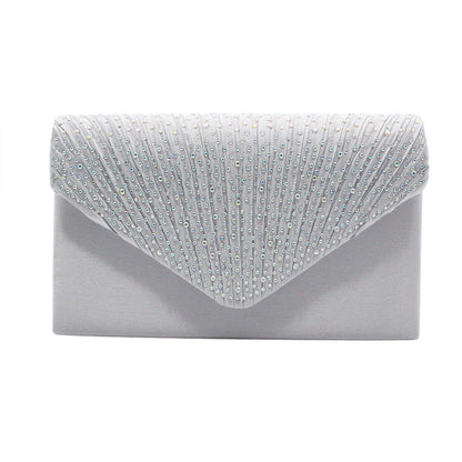 Colorful hot diamond black clutch