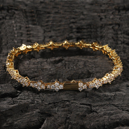 Diamond-studded high-end airplane tennis chain