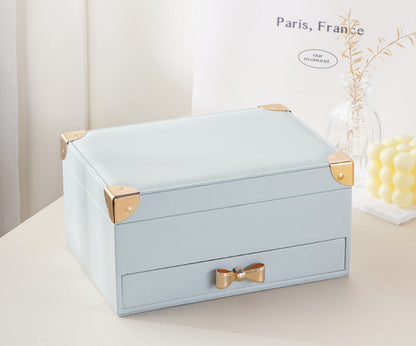 Three-layer jewelry box large-capacity flip storage box