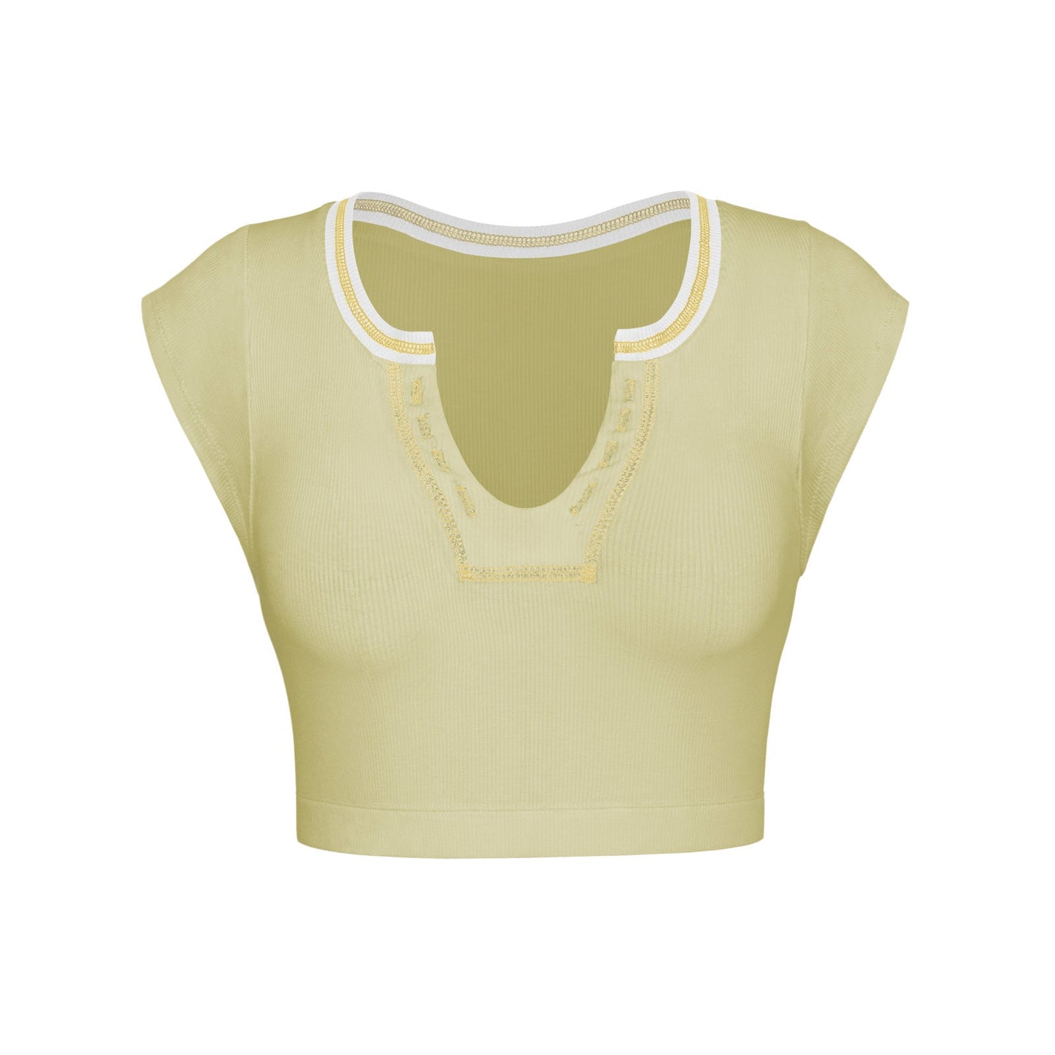 Slim Fit Ultra Short Sexy Spicy Girls Top Knitted Thread T-shirt