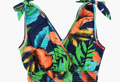 Hawaiian Beach Dress Summer Print Long Skirt Women&