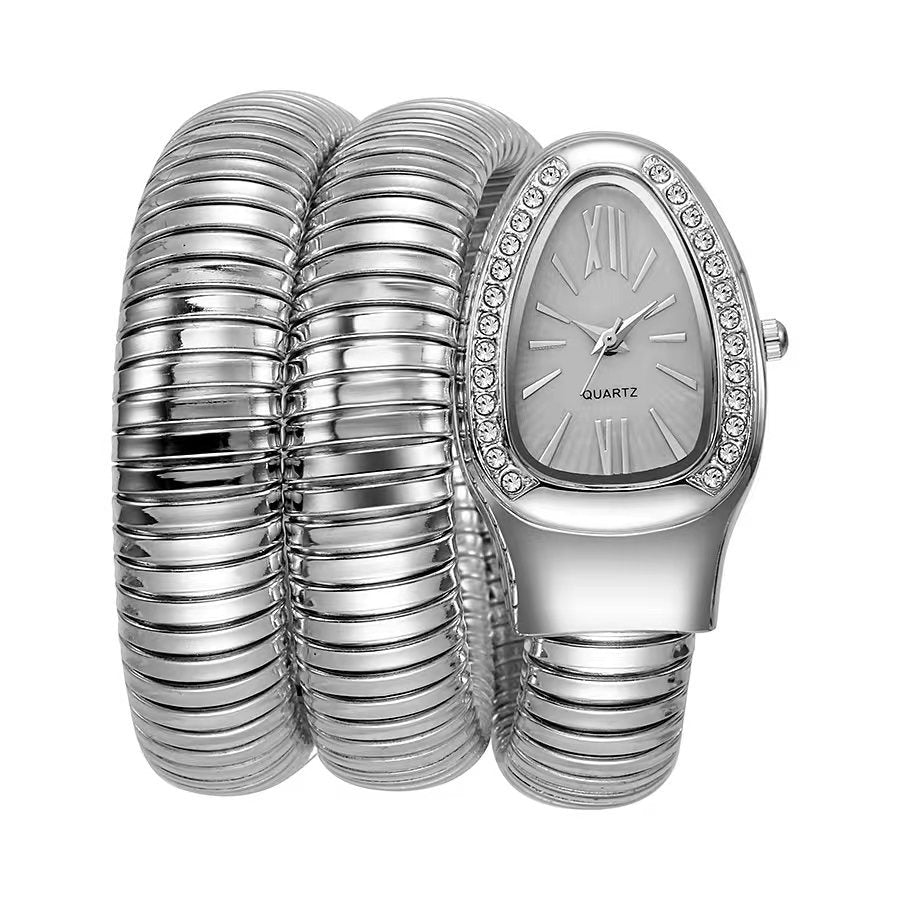 Snake-shaped watch, fashionable women&